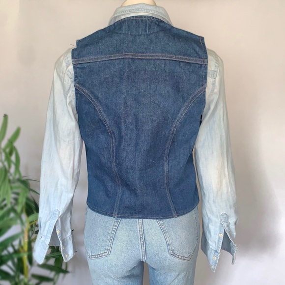 v i n t a g e :: Maverick Classic Western Buttoned Denim Vest - Picture 12 of 13